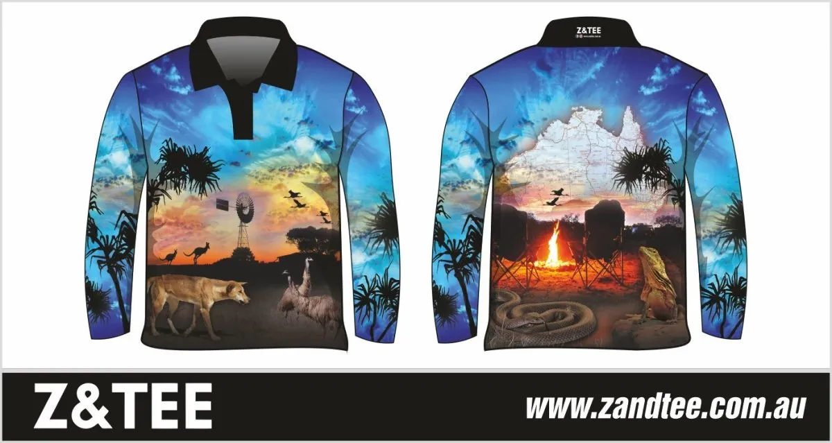 Australian | Camping Blue Fishing Shirt