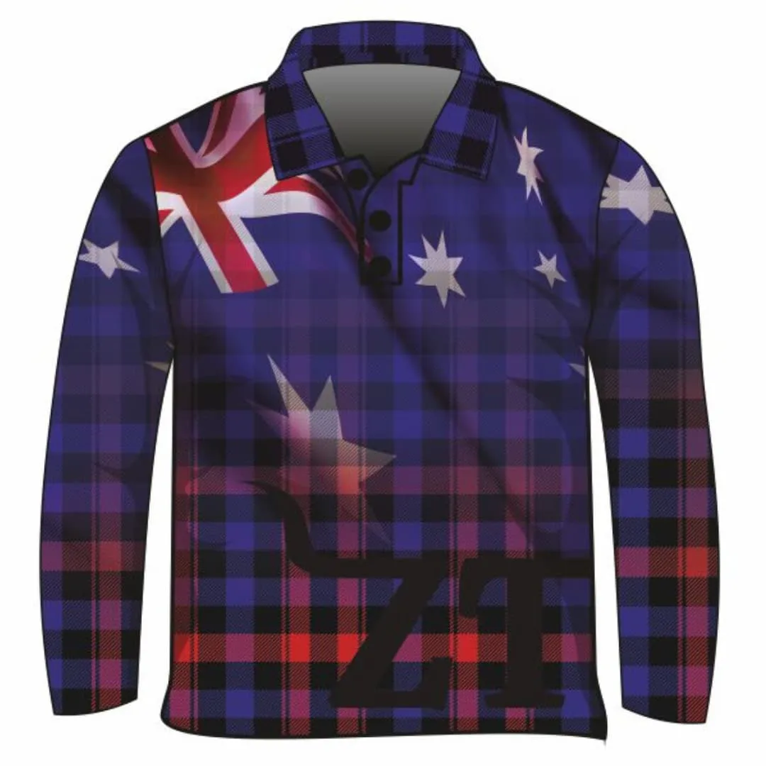Australian | Flanny Design Aussie Flag Fishing Shirt ★Pre-Order★