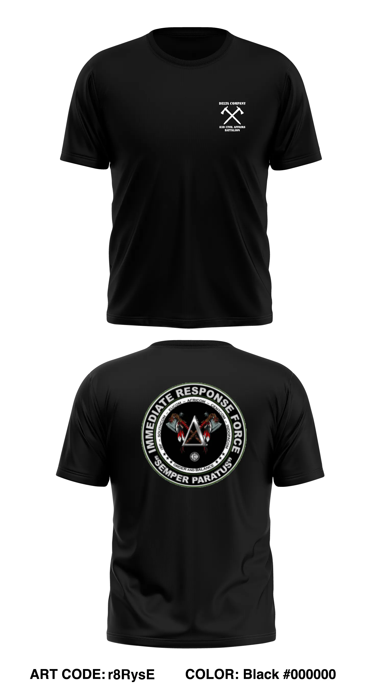 D Co, 83d Civil Affairs BN Store 1 Core Men's SS Performance Tee - r8RysE