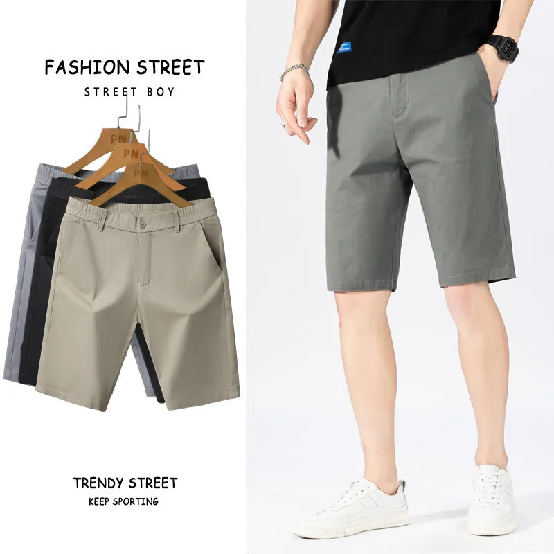 Fashion Street Casual Shorts – Relaxed Fit in Khaki, Light Gray, Gray & Black