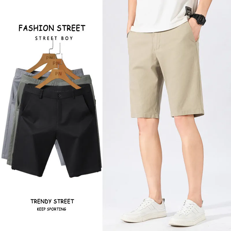 Fashion Street Casual Shorts – Relaxed Fit in Khaki, Light Gray, Gray & Black