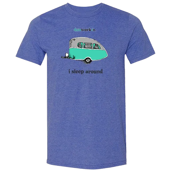 I Sleep Around Unisex Lightweight Cotton/Poly Blend SS Tee