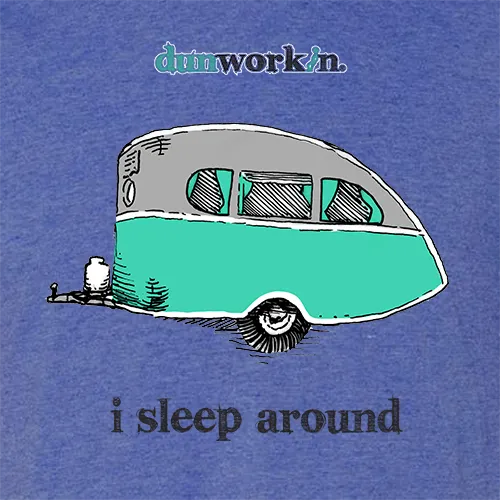 I Sleep Around Unisex Lightweight Cotton/Poly Blend SS Tee