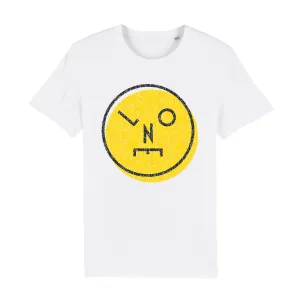 LNOE Circle Logo Distressed Yellow Unisex Organic T-Shirt