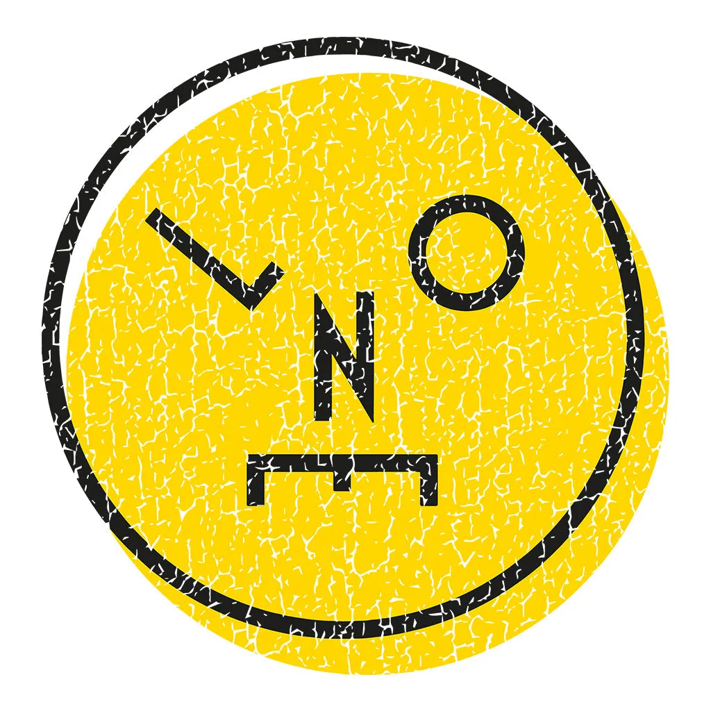 LNOE Circle Logo Distressed Yellow Unisex Organic T-Shirt