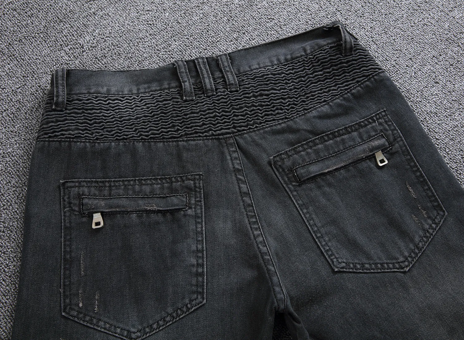 Men's Patchwork Ripped Long Jeans