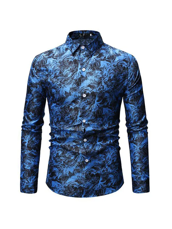 Men's Tie Dye 3D Print Long Sleeve Shirt