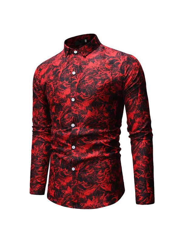 Men's Tie Dye 3D Print Long Sleeve Shirt