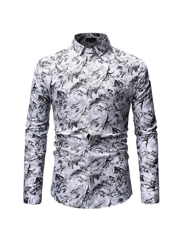 Men's Tie Dye 3D Print Long Sleeve Shirt