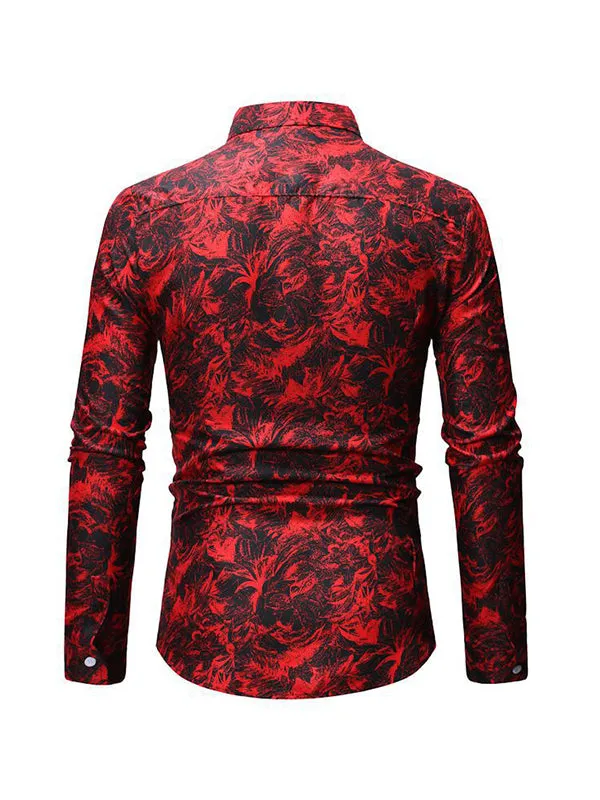 Men's Tie Dye 3D Print Long Sleeve Shirt