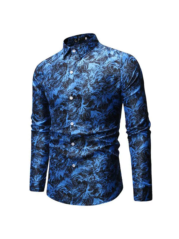 Men's Tie Dye 3D Print Long Sleeve Shirt