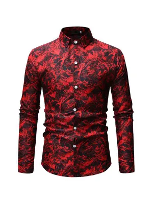 Men's Tie Dye 3D Print Long Sleeve Shirt