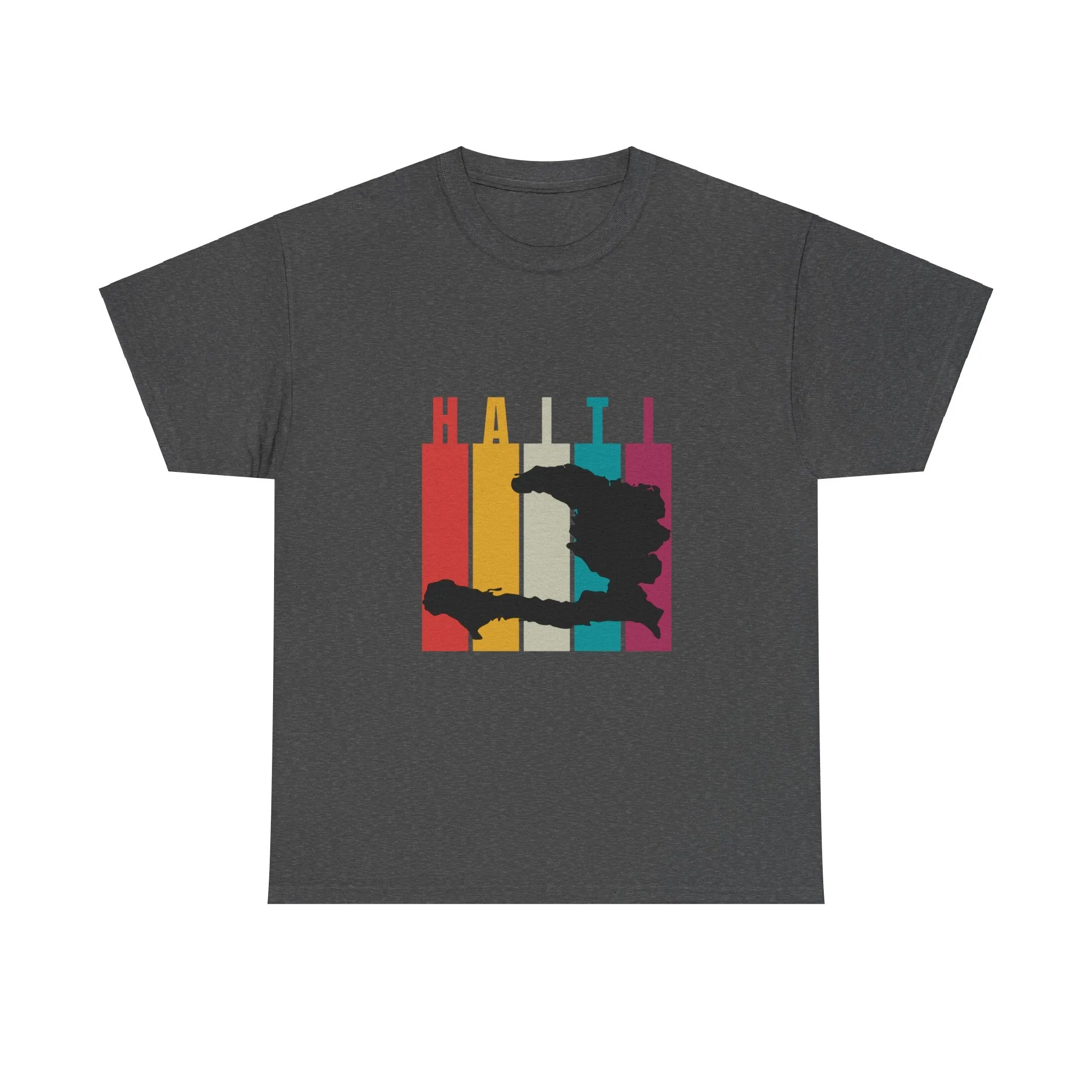 Retro Haiti Map T-Shirt Celebrate Haitian Culture Vibrant Vintage Design Unisex Heavy Cotton Tee