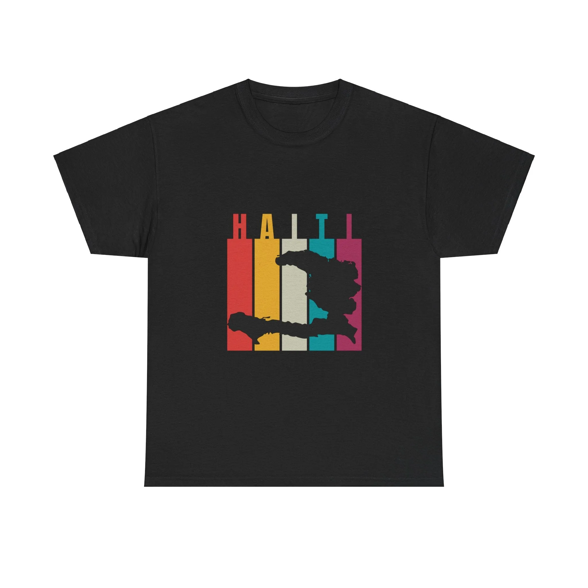 Retro Haiti Map T-Shirt Celebrate Haitian Culture Vibrant Vintage Design Unisex Heavy Cotton Tee