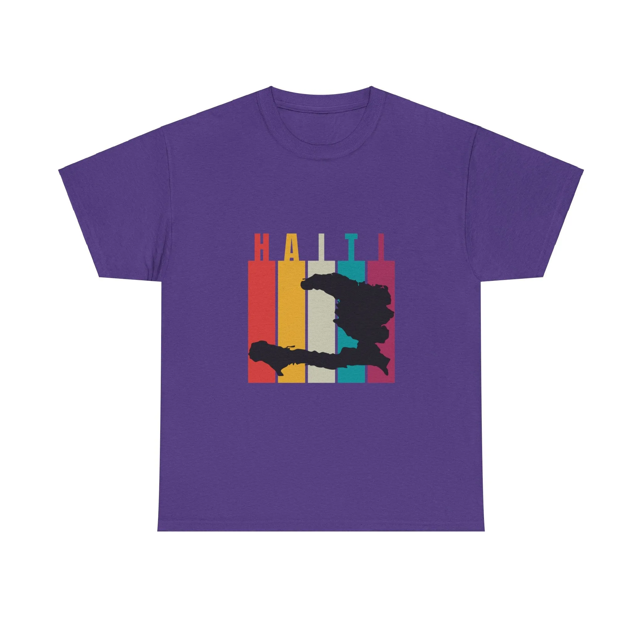 Retro Haiti Map T-Shirt Celebrate Haitian Culture Vibrant Vintage Design Unisex Heavy Cotton Tee