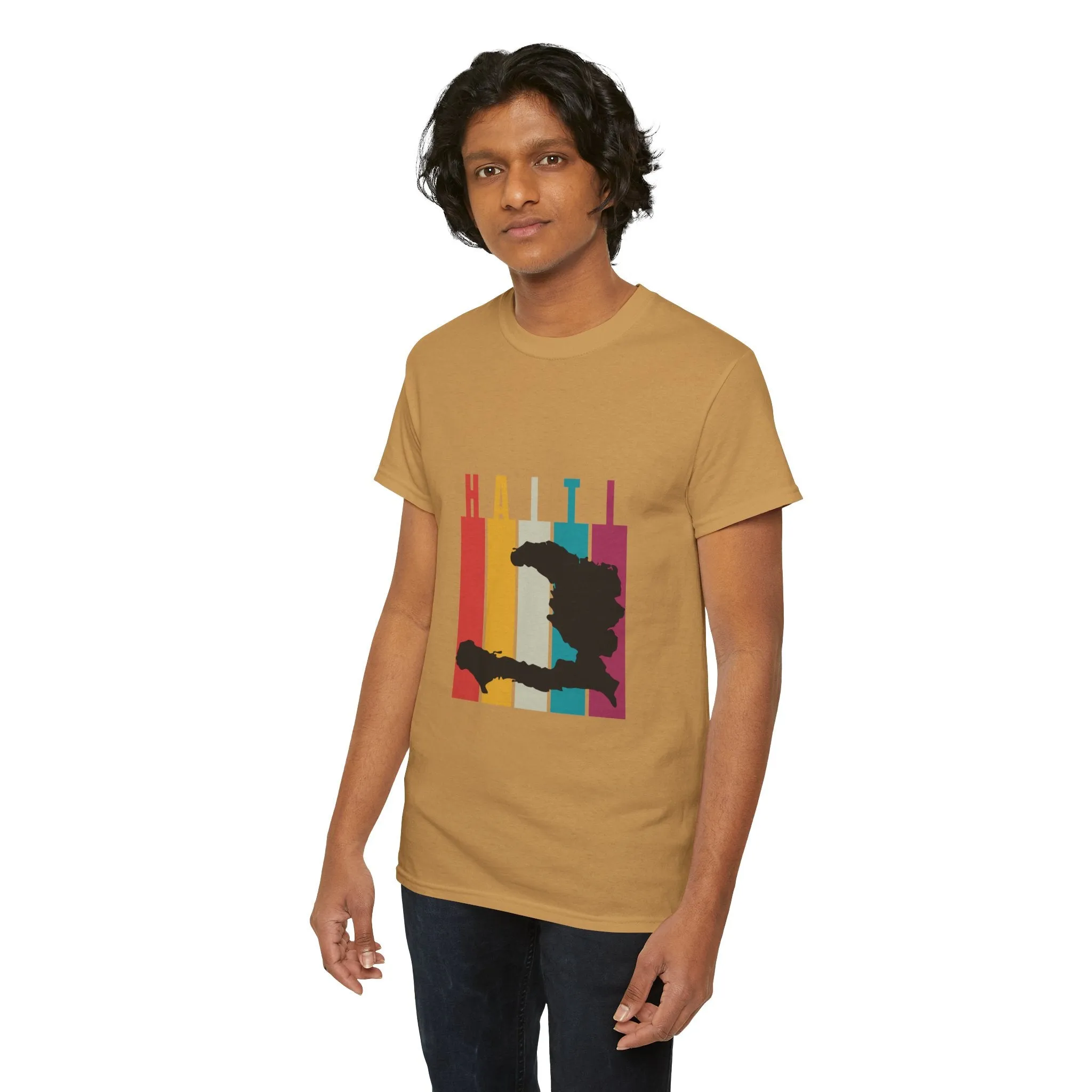 Retro Haiti Map T-Shirt Celebrate Haitian Culture Vibrant Vintage Design Unisex Heavy Cotton Tee