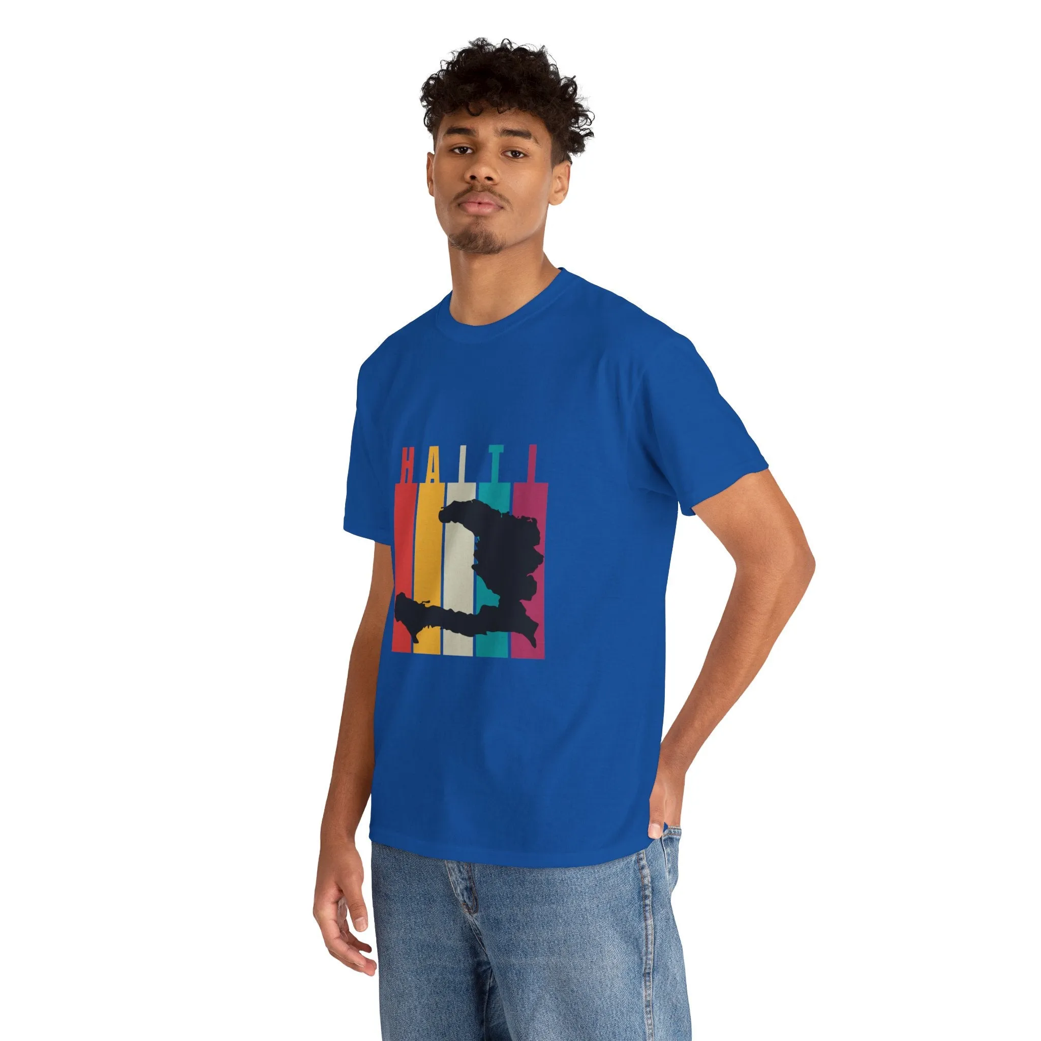 Retro Haiti Map T-Shirt Celebrate Haitian Culture Vibrant Vintage Design Unisex Heavy Cotton Tee