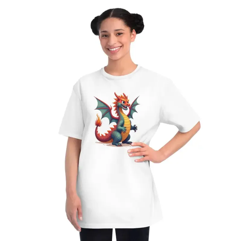 Rock the Organic Unisex Classic Colorful Dragon t Shirt
