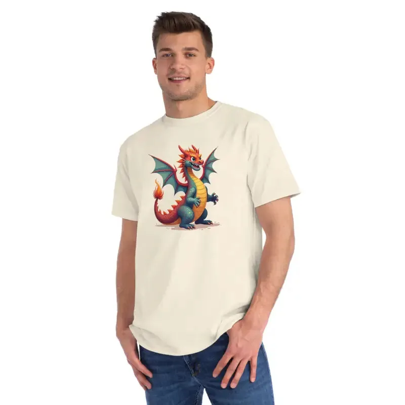 Rock the Organic Unisex Classic Colorful Dragon t Shirt