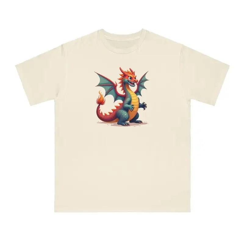 Rock the Organic Unisex Classic Colorful Dragon t Shirt