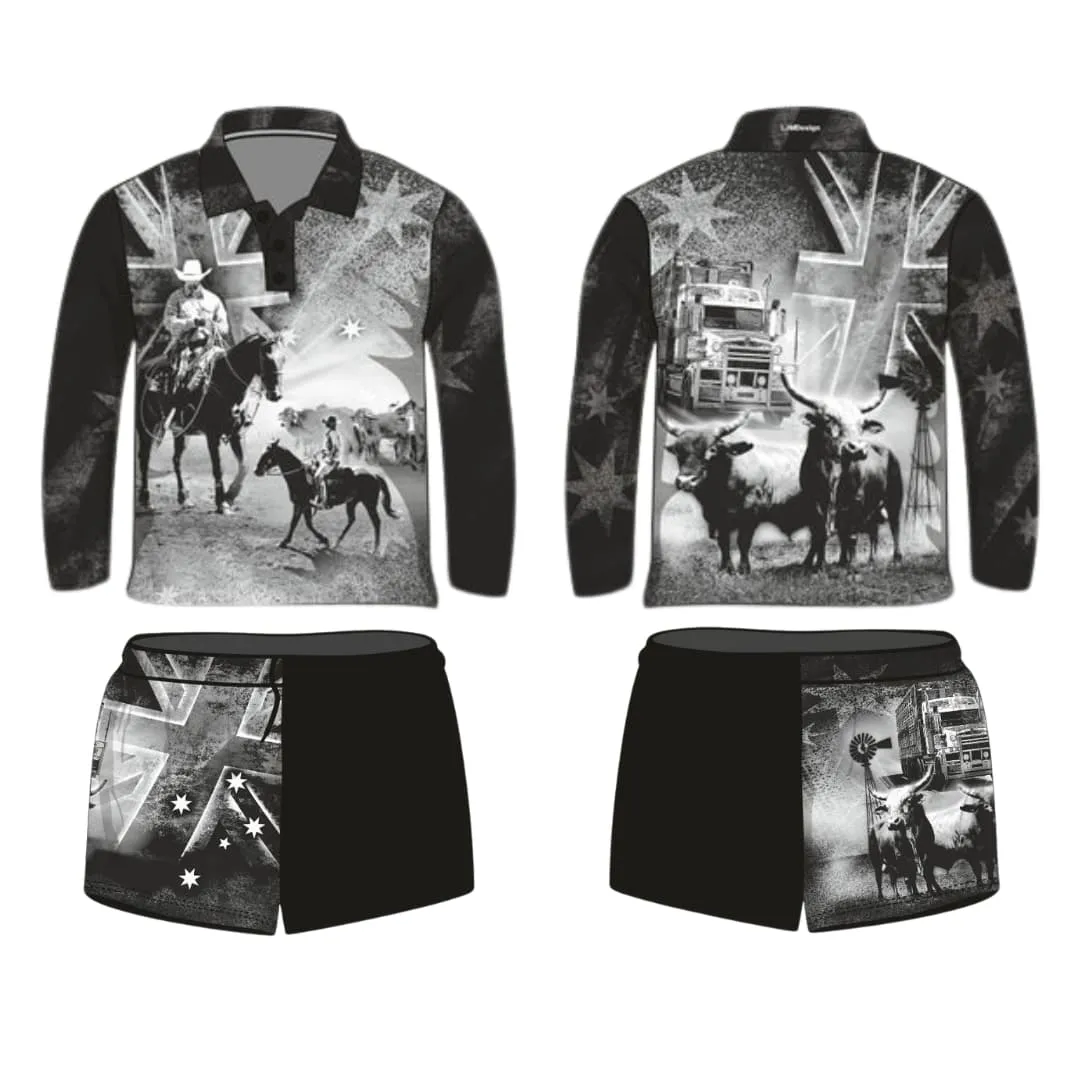 Rugby Shorts | Australian Flag Bull Country ★Pre-Order★