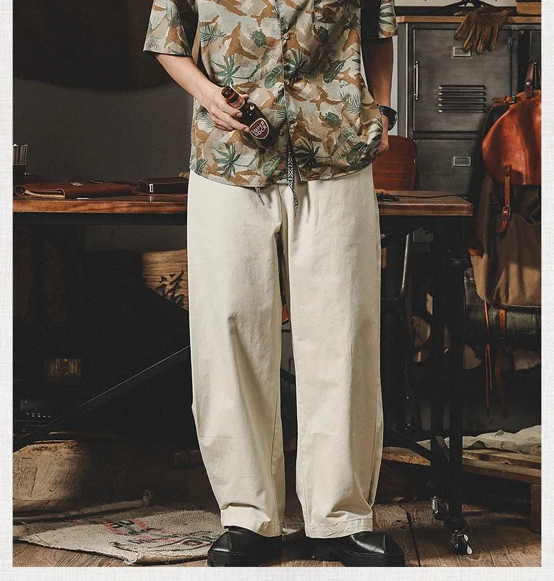 Vintage Classic Cuban Collar Shirt Ice Silk Hawaiian Beach Shirt Men's Top