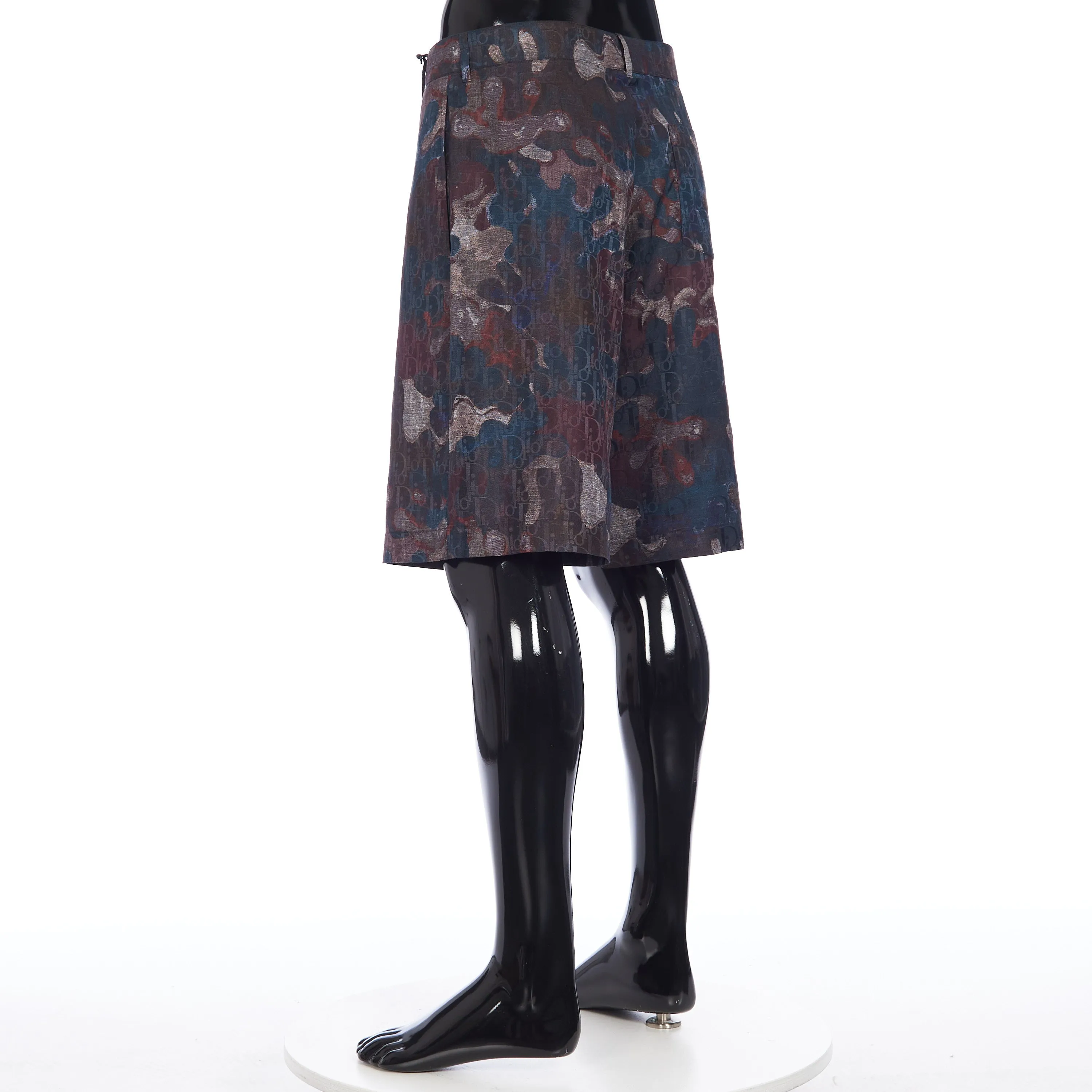 x PETER DOIG Bermuda Shorts In Multicolor Camouflage Cotton and Silk Jacquard