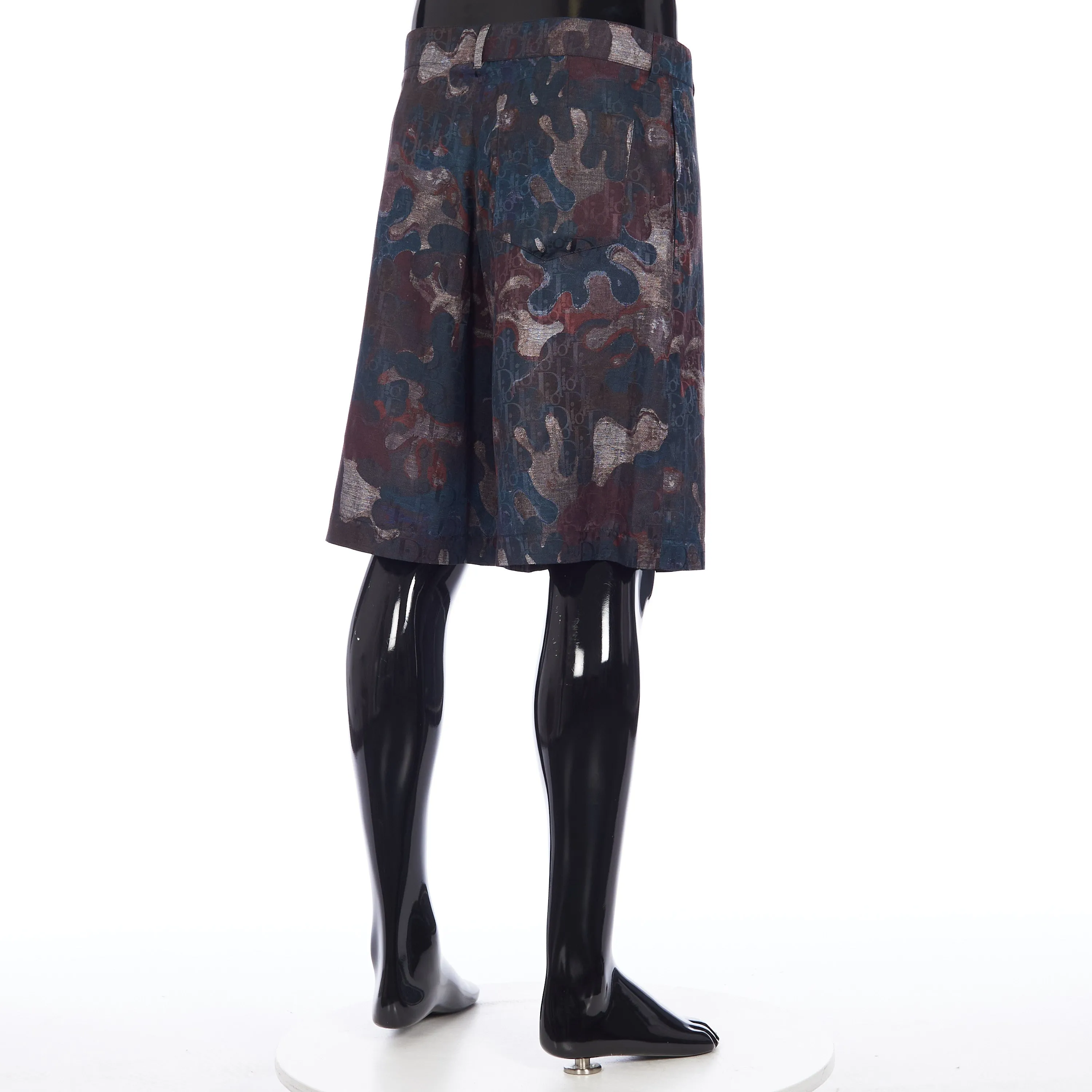 x PETER DOIG Bermuda Shorts In Multicolor Camouflage Cotton and Silk Jacquard