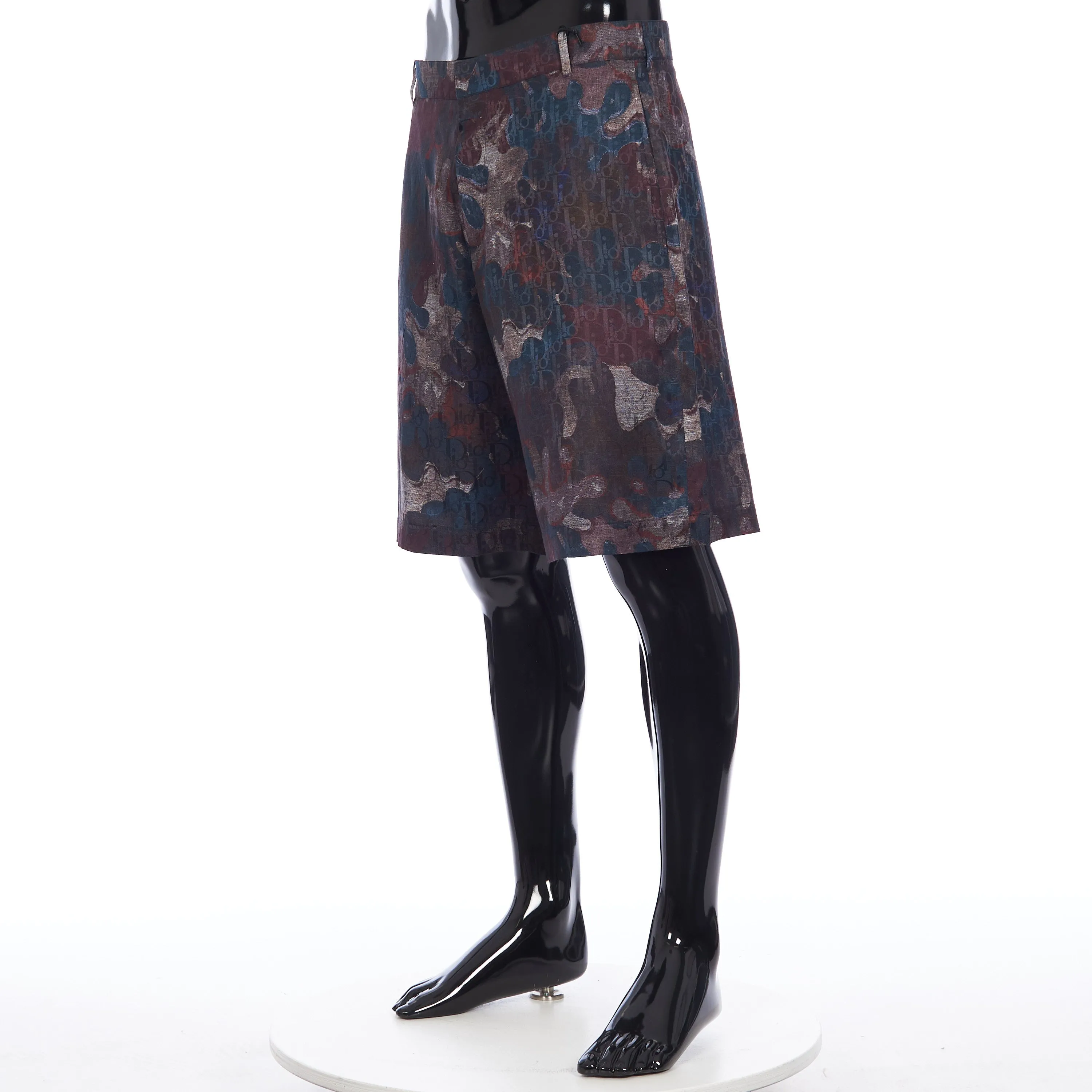 x PETER DOIG Bermuda Shorts In Multicolor Camouflage Cotton and Silk Jacquard