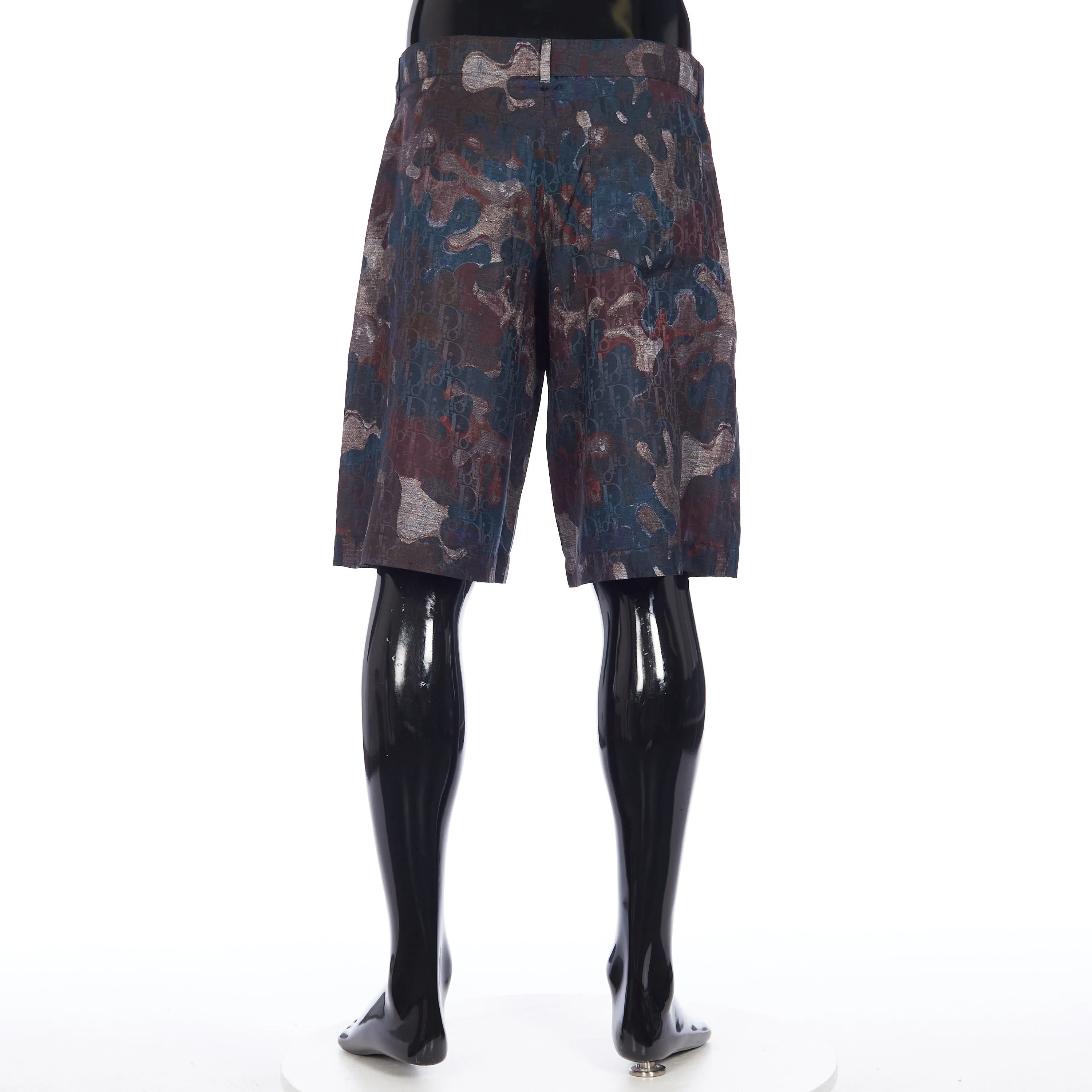 x PETER DOIG Bermuda Shorts In Multicolor Camouflage Cotton and Silk Jacquard